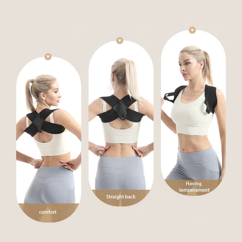 Black Posture Corrector Back Brace