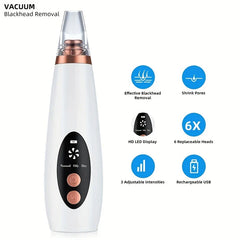 Blackhead Remover Vacuum Pore Cleaner (6 Probes)