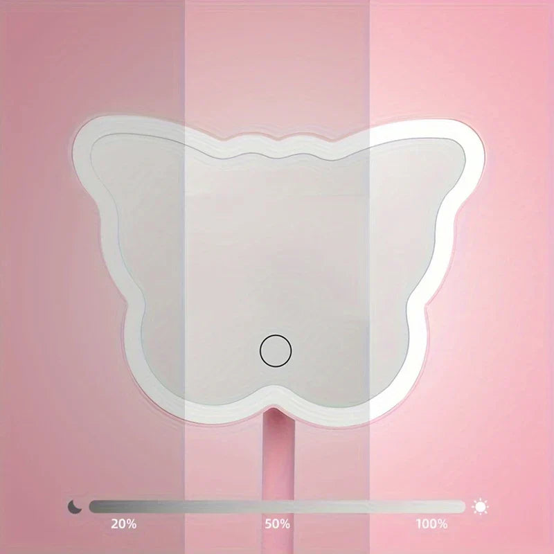 Butterfly LED Makeup Mirror with Storage Base