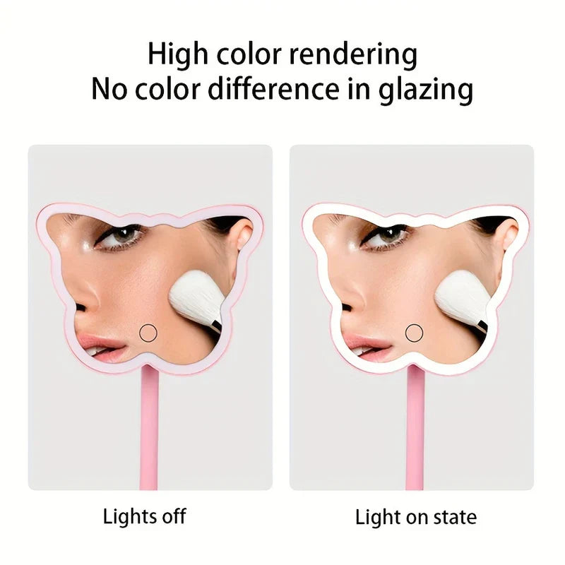 Butterfly LED Makeup Mirror with Storage Base