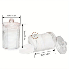 Clear Acrylic Cotton Swab Ball Pad Holder Organizer