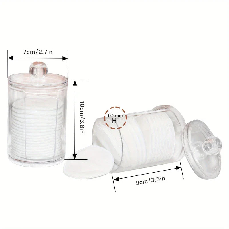 Clear Acrylic Cotton Swab Ball Pad Holder Organizer