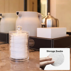 Clear Acrylic Cotton Swab Ball Pad Holder Organizer