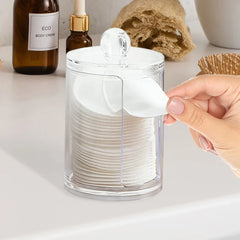 Clear Acrylic Cotton Swab Pad Holder Jar Canister