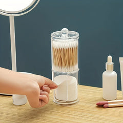 Clear Acrylic Cotton Swab Pad Holder Jar Canister