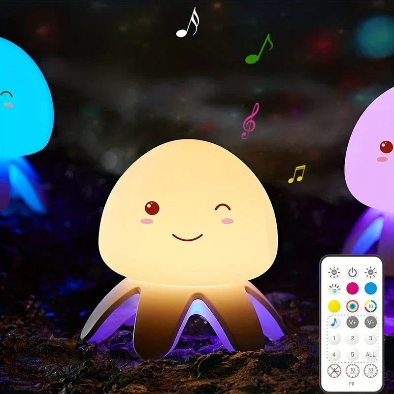 Color Changing Jellyfish Mood Lamp With Speaker