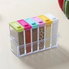 Colorful Ceramic Spice Jar Condiment Pot Set