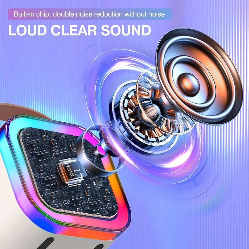 Colorful Karaoke Bluetooth Speaker Microphone