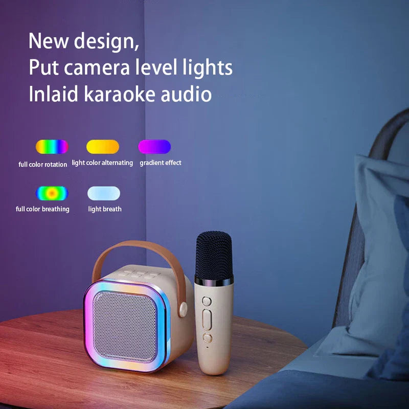 Colorful Karaoke Bluetooth Speaker Microphone