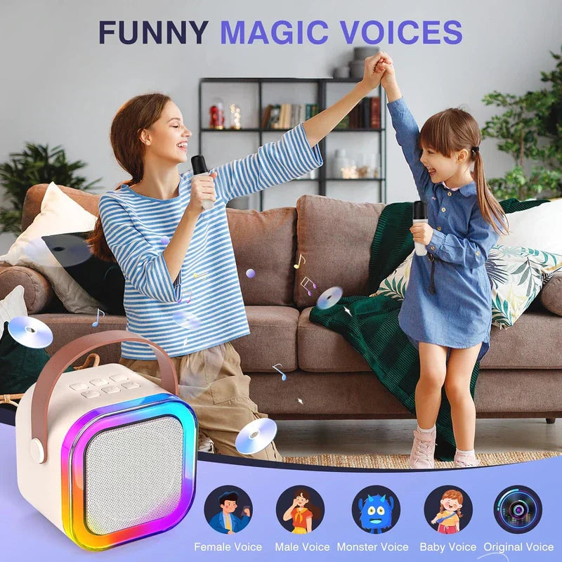 Colorful Karaoke Bluetooth Speaker Microphone