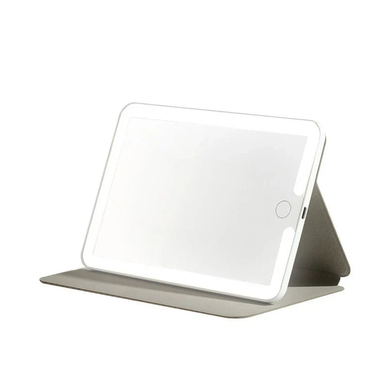 Compact Makeup Mirror With Pu Leather Case
