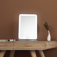 Compact Makeup Mirror With Pu Leather Case