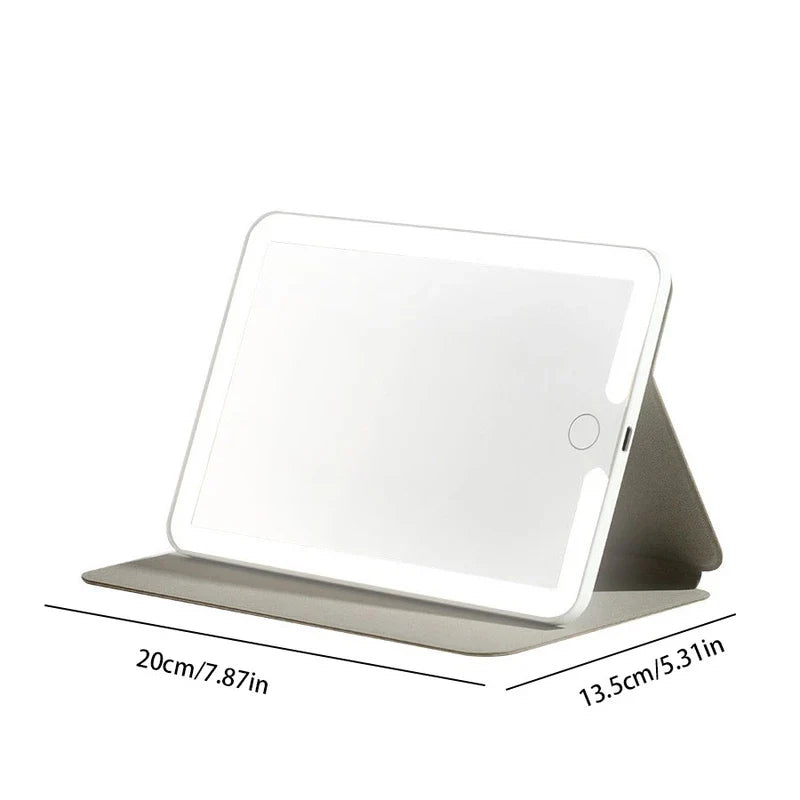 Compact Makeup Mirror With Pu Leather Case