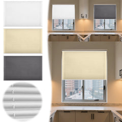 Cordless Cellular Shades - No Tools No Drill Honeycomb Blinds for Wind