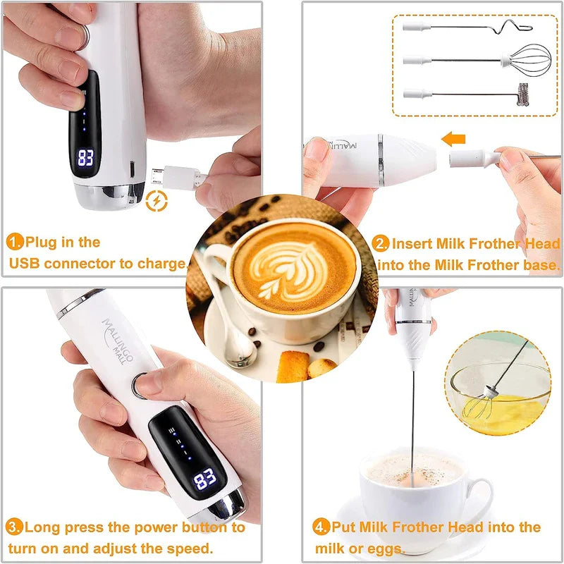 Cordless Electric Hand Mixer Whisk Blender