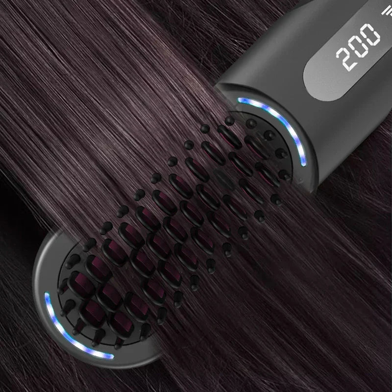 Cordless Hair Straightener Brush Comb