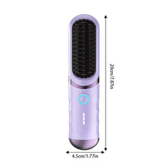 Cordless Hair Straightening Hot Comb Brush