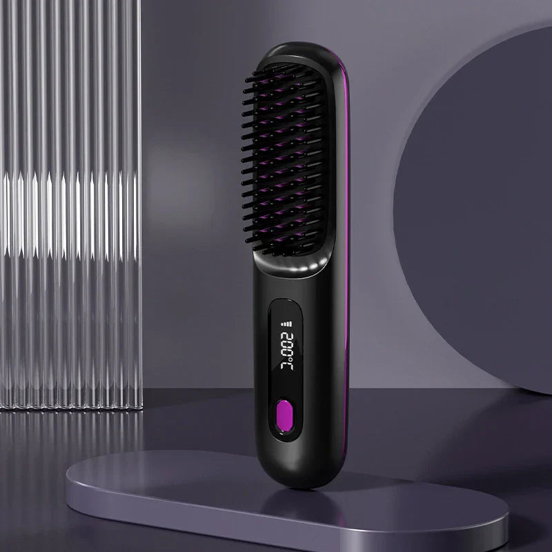 Cordless Ionic Hair Straightener Brush Comb New Home Goods