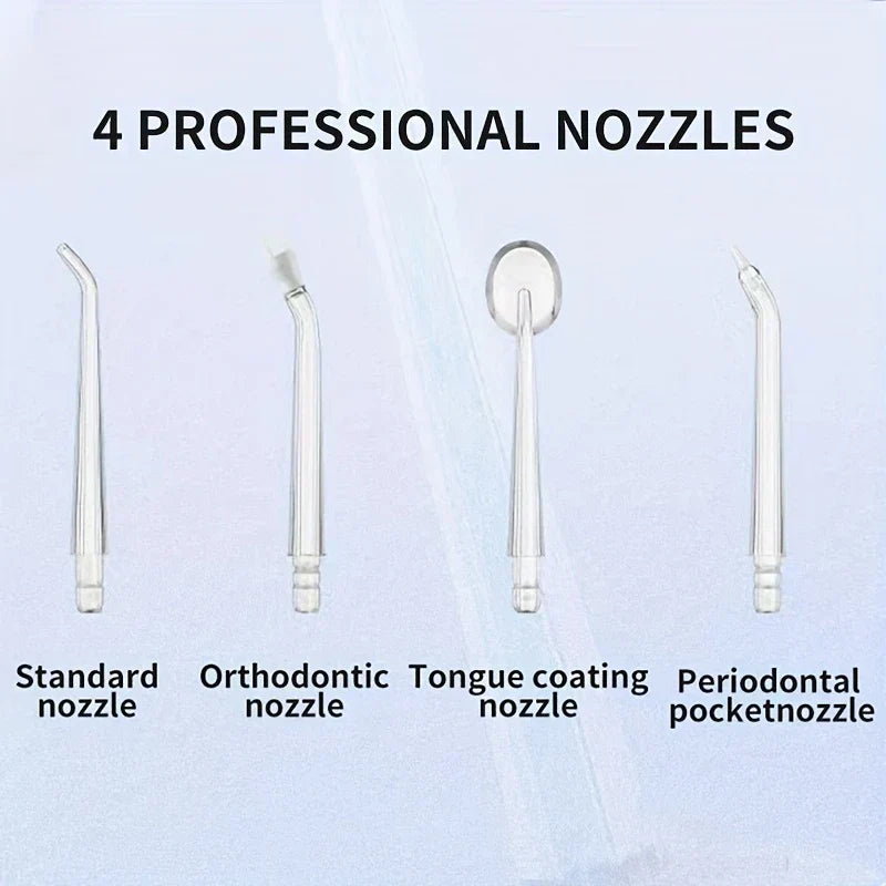 Cordless Water Flosser Oral Irrigator (4 Nozzles)