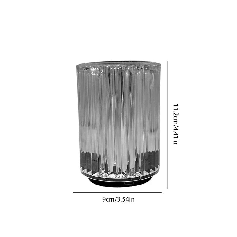 Crystal Table Lamp Usb Rechargeable Touch Control