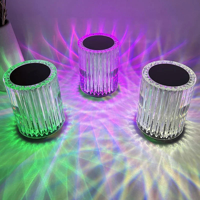 Crystal Table Lamp Usb Rechargeable Touch Control