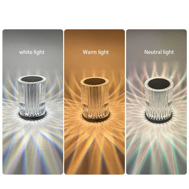 Crystal Table Lamp Usb Rechargeable Touch Control