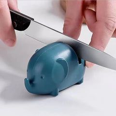Cute Elephant Mini Knife Sharpener Non-Slip Base