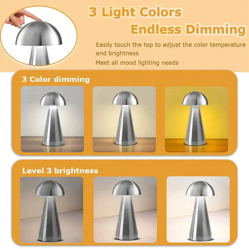 Decorative Fungi Style Bedside Accent Lamp