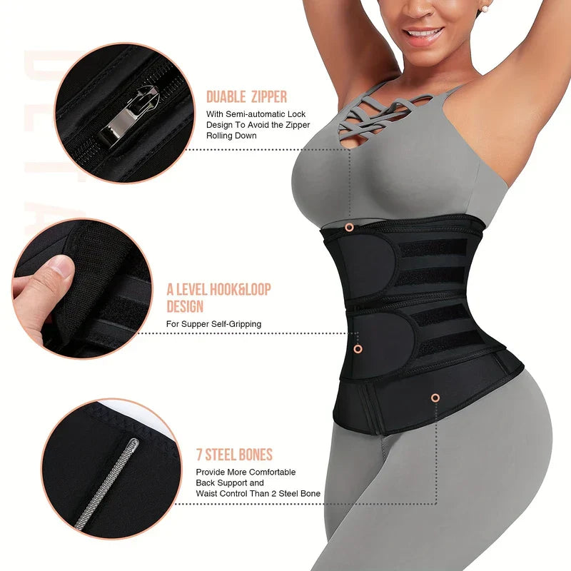 Double Belt Waist Trainer Corset Cincher