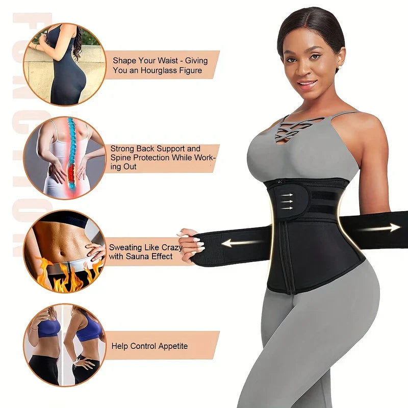 Double Belt Waist Trainer Corset Cincher