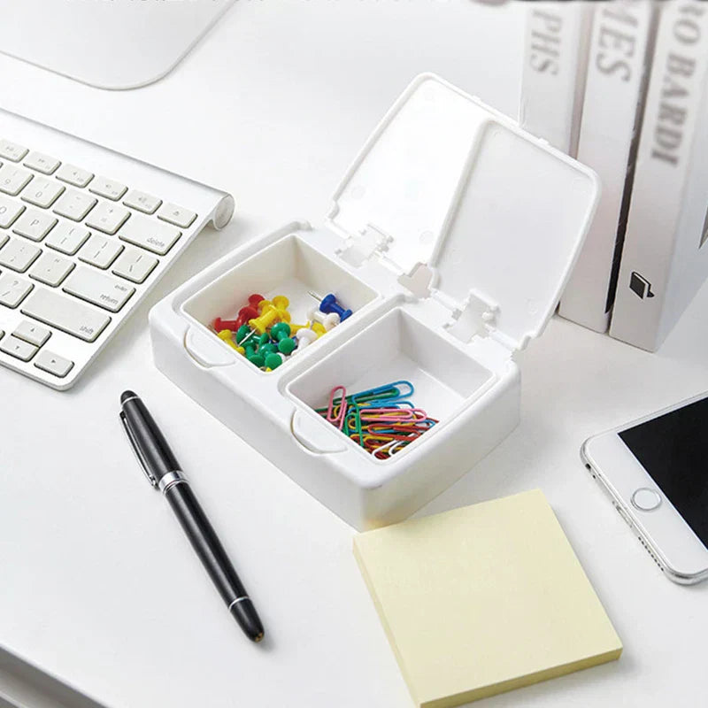 Dustproof Push Button Lid Storage Box Cotton Swab Holder
