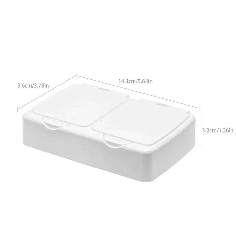Dustproof Push Button Lid Storage Box Cotton Swab Holder