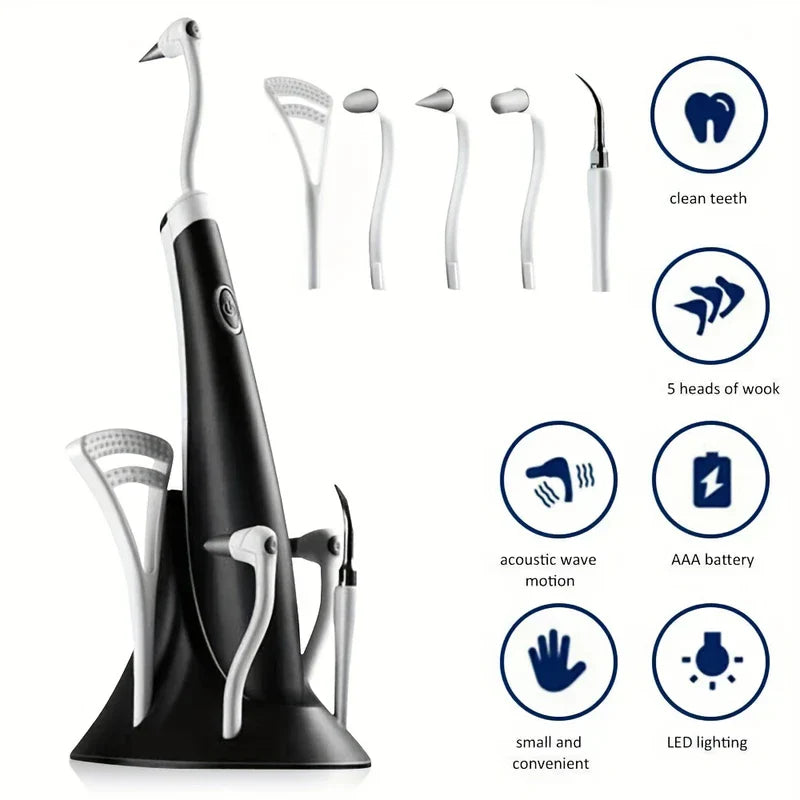 Electric Dental Calculus Remover Kit (5 Heads, Batt Op)