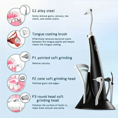 Electric Dental Calculus Remover Kit (5 Heads, Batt Op)