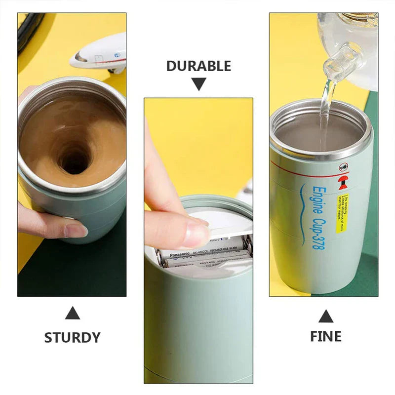Engine Shape Anti-Tip Suction Tumbler Mug