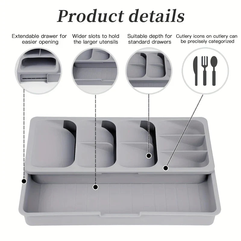 Extendable Cutlery Drawer Organizer
