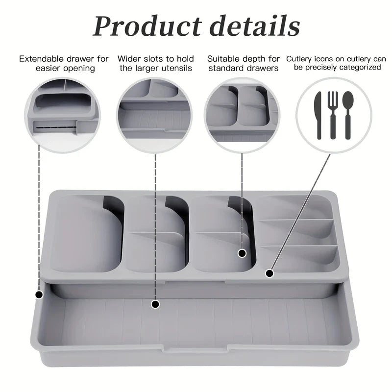 Extendable Cutlery Drawer Organizer