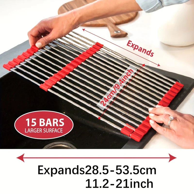 Extendable Over The Sink Dish Drying Rack