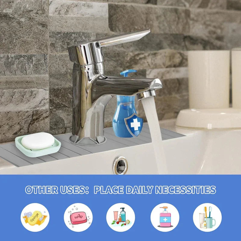 Faucet Sink Splash Guard Mat Pad