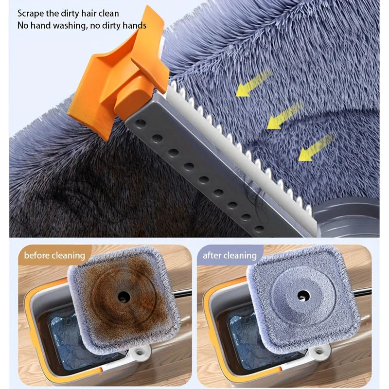 Flat Floor Mop Bucket Set with Water Separation