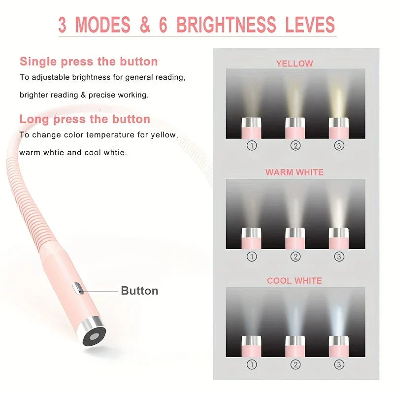 Flexible LED Neck Reading Light Book Lamp