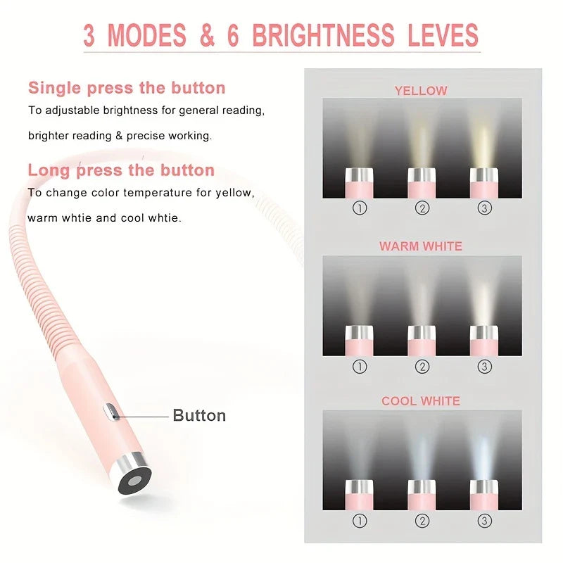 Flexible LED Neck Reading Light Book Lamp
