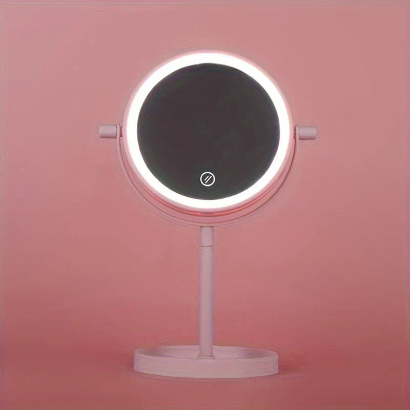 Foldable Desktop LED Makeup Mirror with Lights