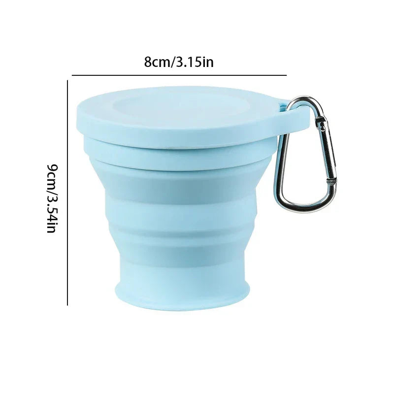 Foldable Portable Drinking Cup With Lid Bpa Free