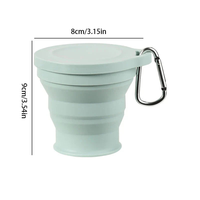 Foldable Portable Drinking Cup With Lid Bpa Free