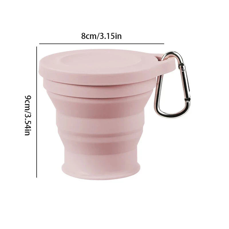 Foldable Portable Drinking Cup With Lid Bpa Free