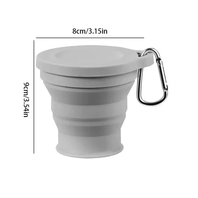Foldable Portable Drinking Cup With Lid Bpa Free