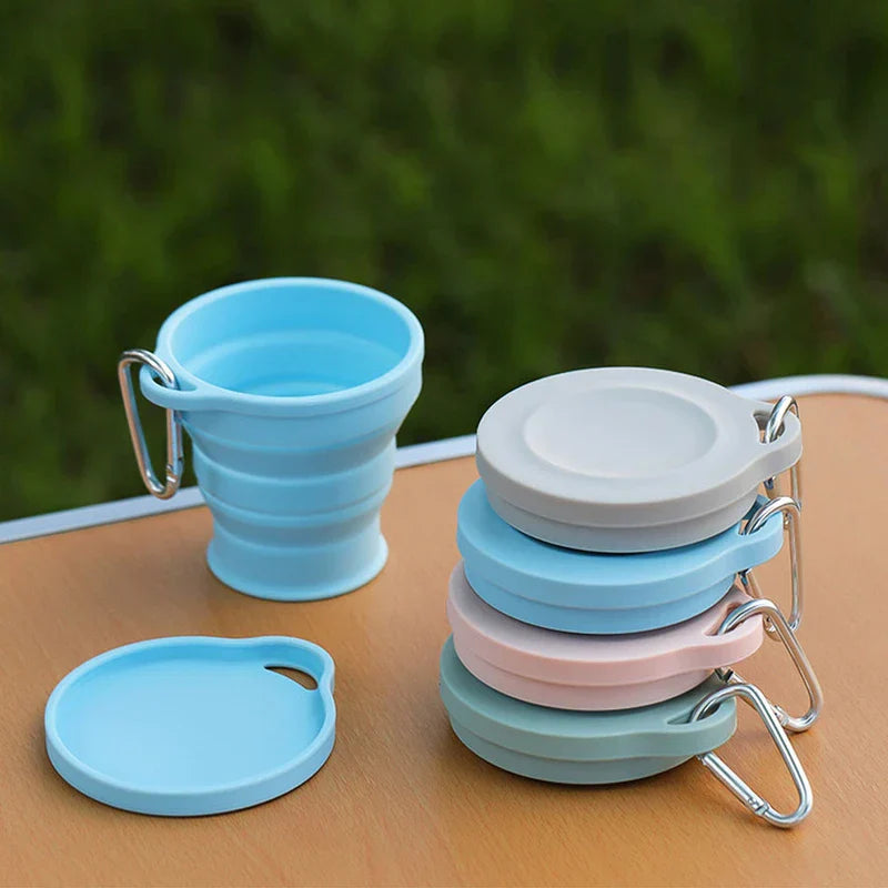 Foldable Portable Drinking Cup With Lid Bpa Free