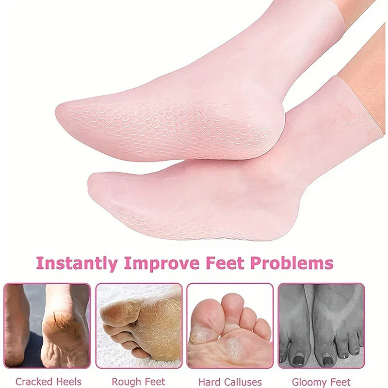 Gel Moisturizing Spa Socks for Dry Cracked Feet