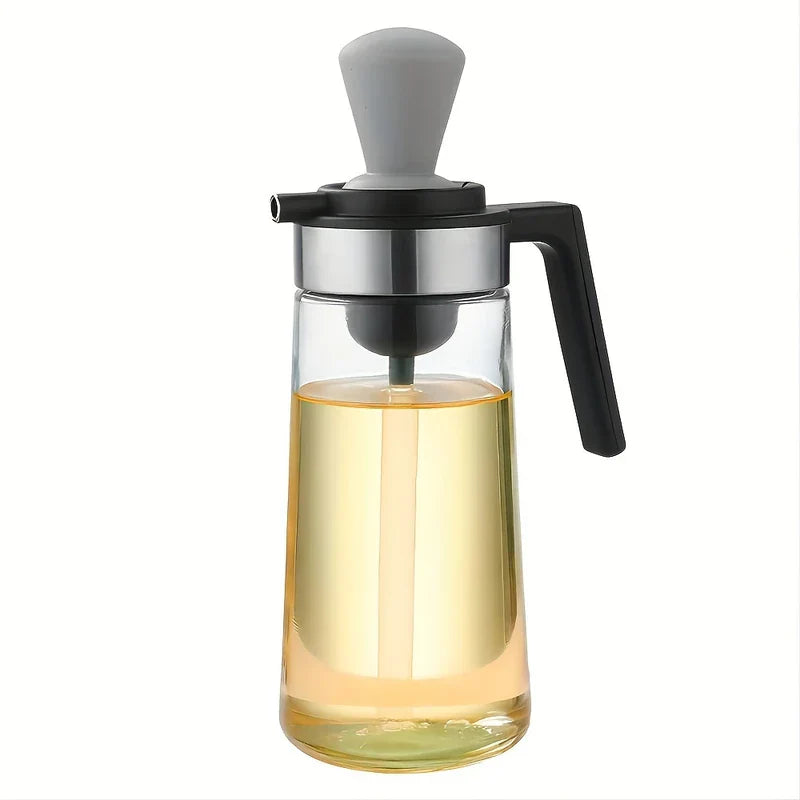Glass Oil Dispenser Bottle with Silicone Brush